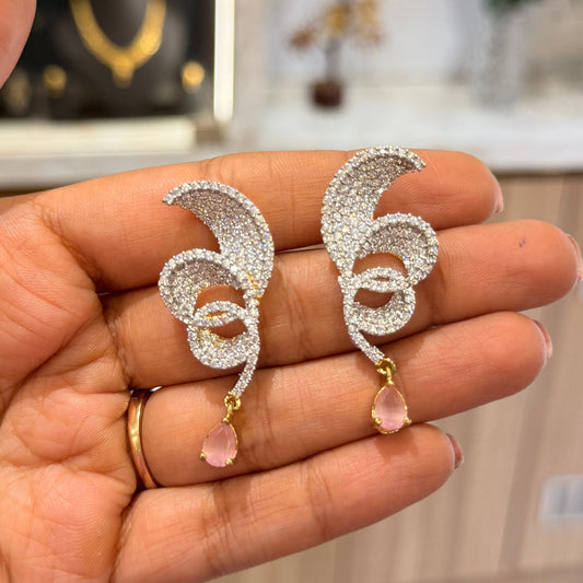AD Frosty Flutter Pink Earring
