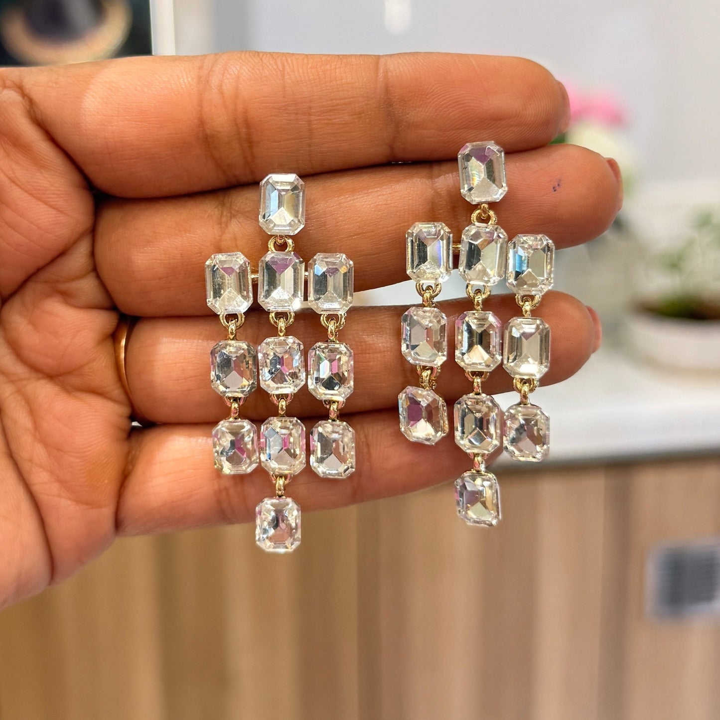 AD Diamond Rainfall Earring