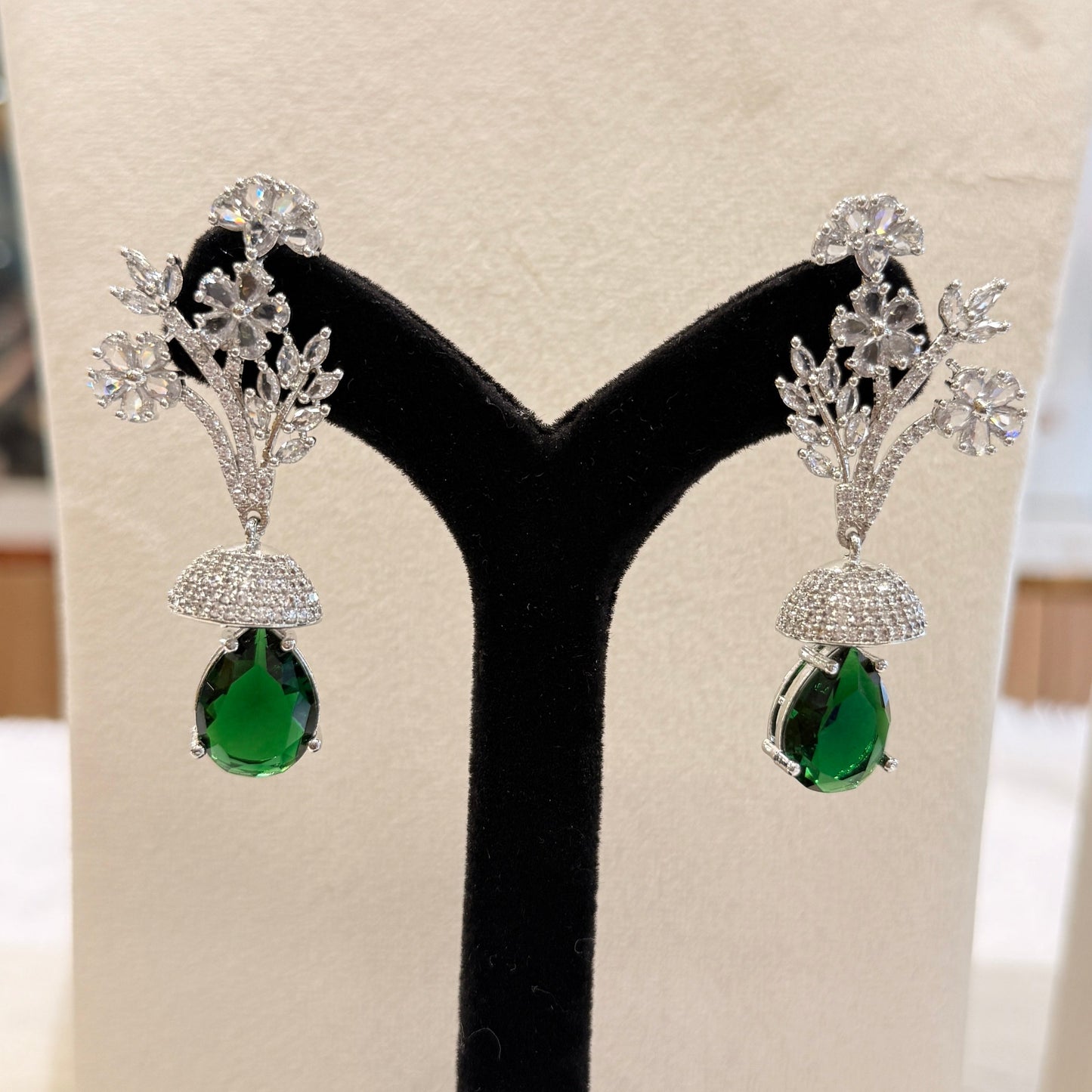 AD Emerald Bloom Earring - Green
