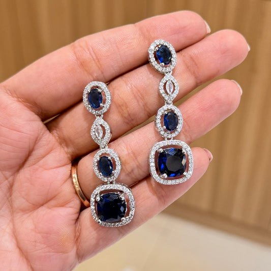 AD Elegant Fall Earring - Blue