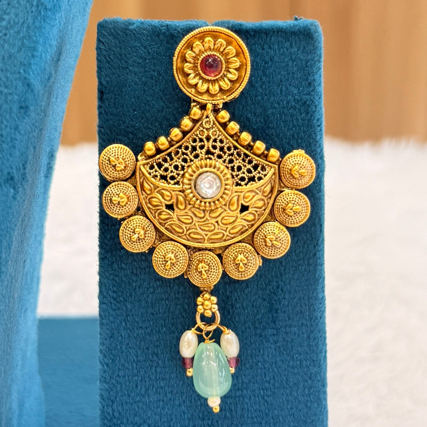 Devyani Pink and Mint Green Necklace