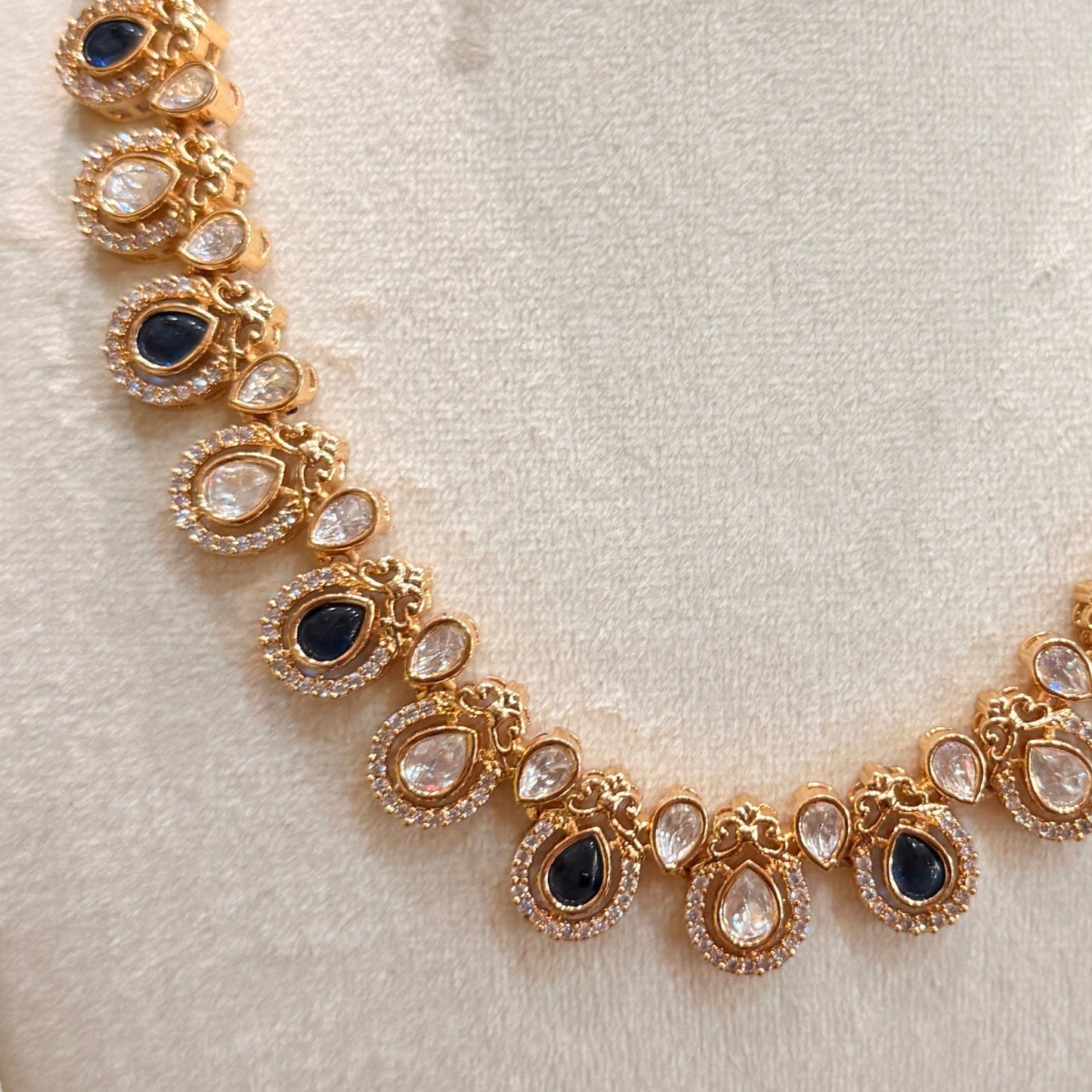 Meher Blue Moissanite Necklace