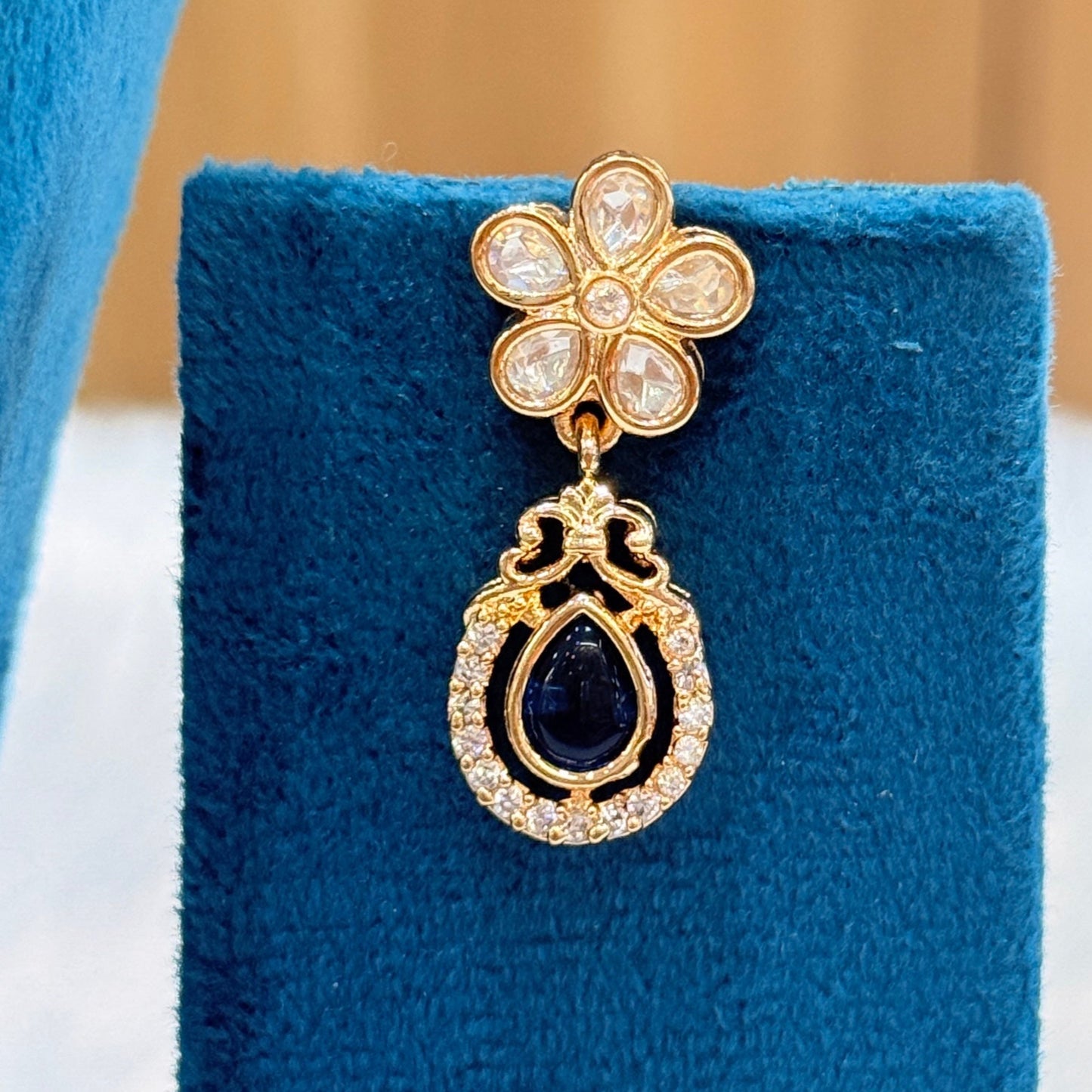Meher Blue Moissanite Necklace