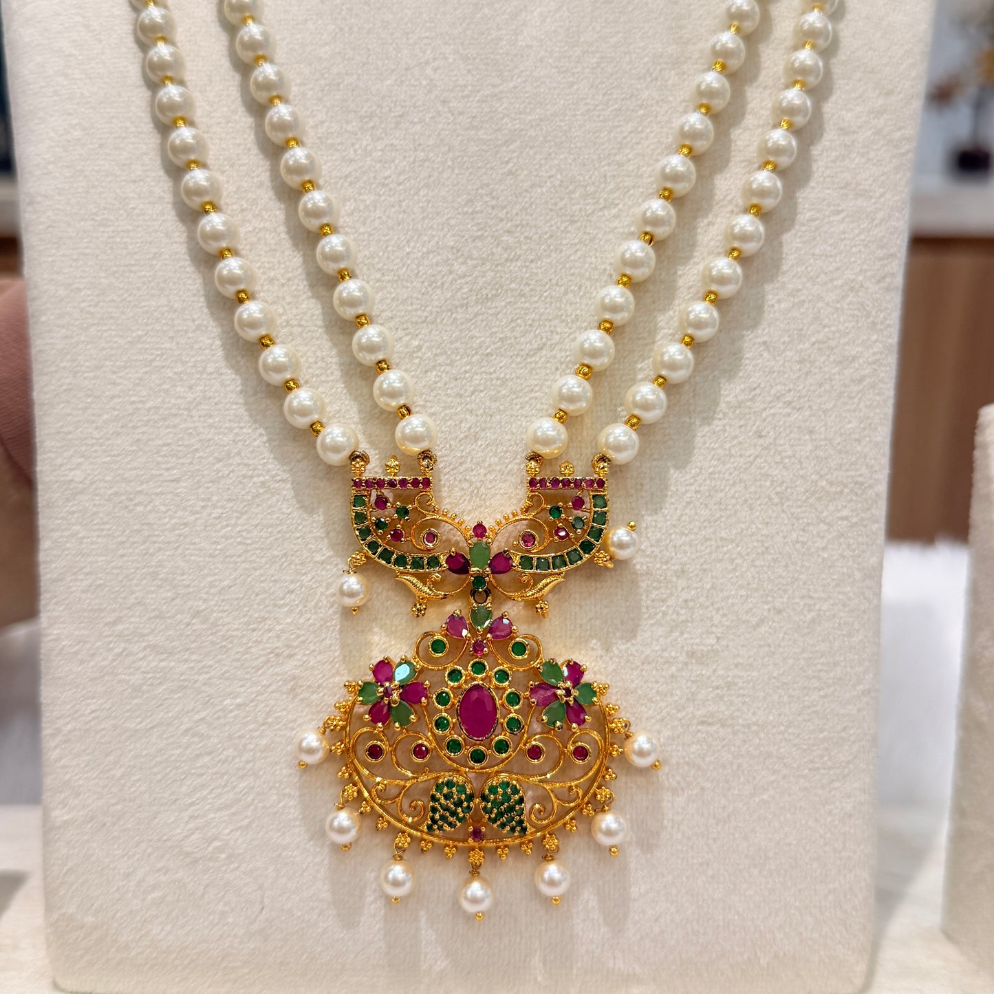 Lavanya Double Layer Pearl Necklace