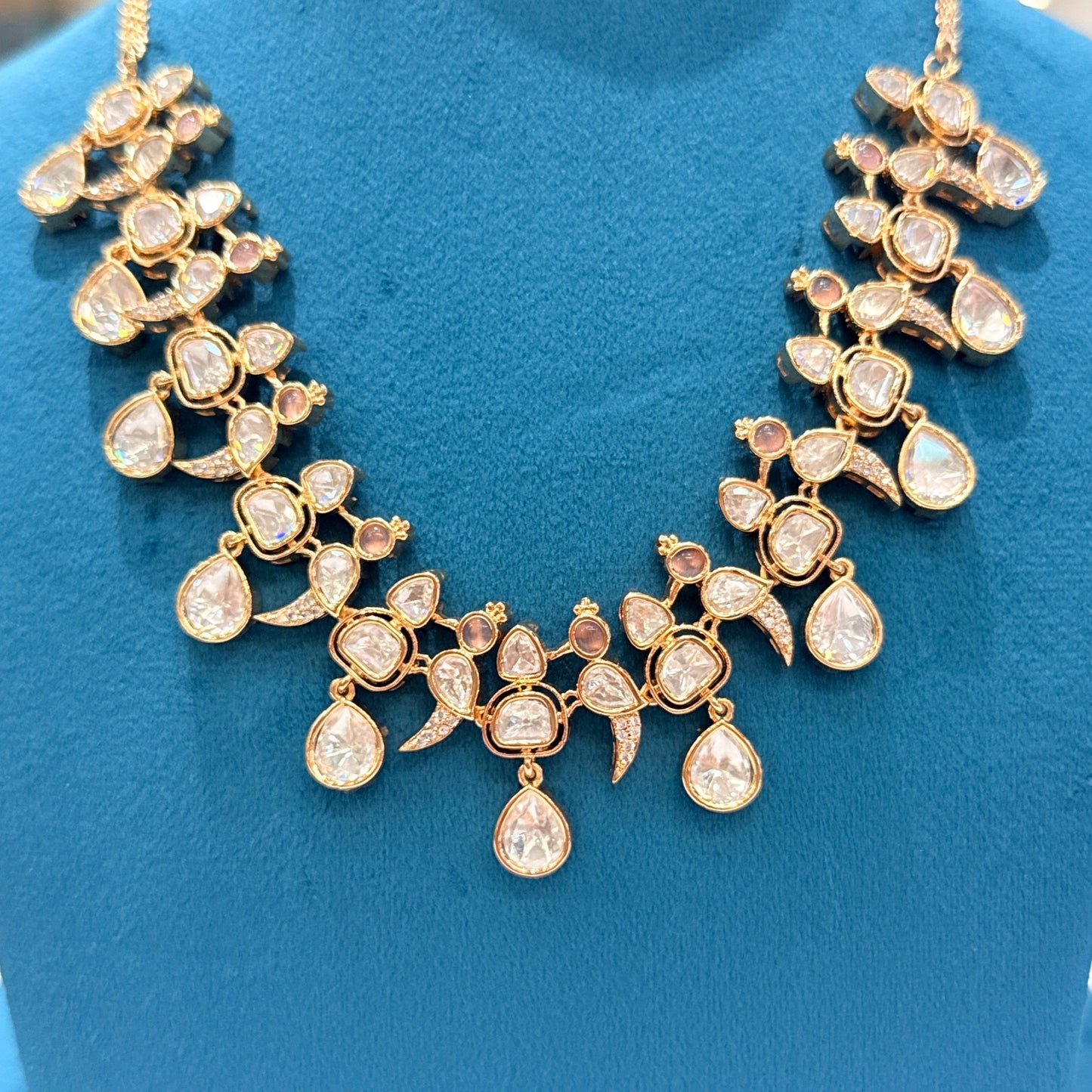 Myra Moissanite Pink Parrot Sparkle Necklace