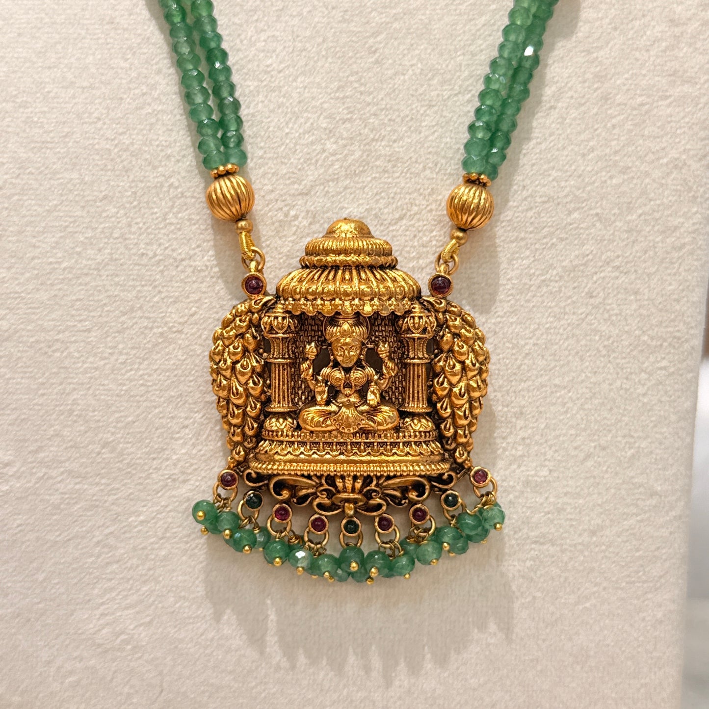Ambika Green Onyx Lakshmi Necklace