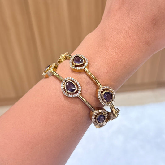 Victorian Purple Stone Bangle