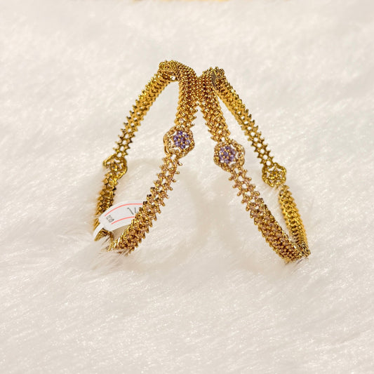 Eshani Victorian Bangle with Purple Diamond