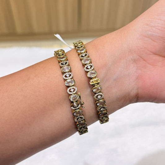 Victorian Bangle with Oval Stones