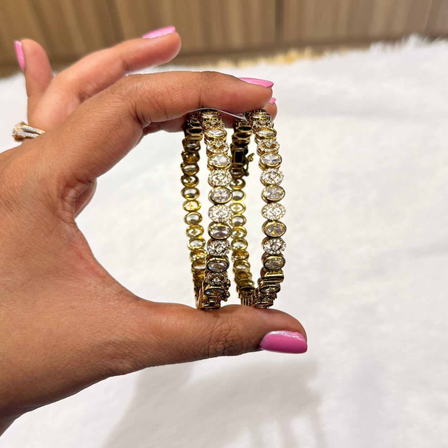 Victorian Bangle with Oval Stones