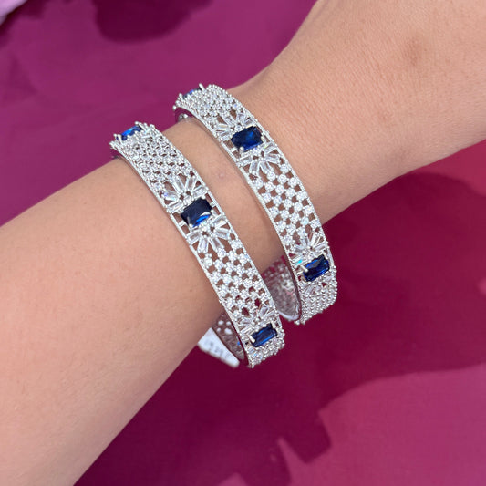 Nilaya AD Bangle With Blue Stone