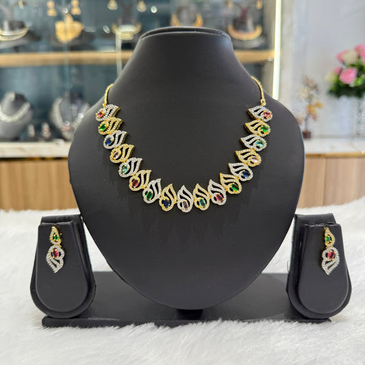 Naira AD Necklace - Multicolour
