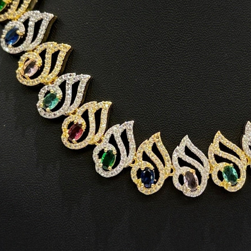 Naira AD Necklace - Multicolour