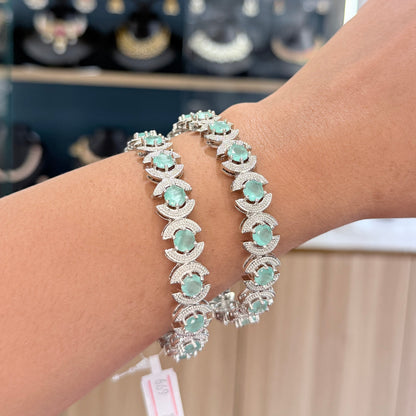 Aurora Crest AD Bangle - Mint