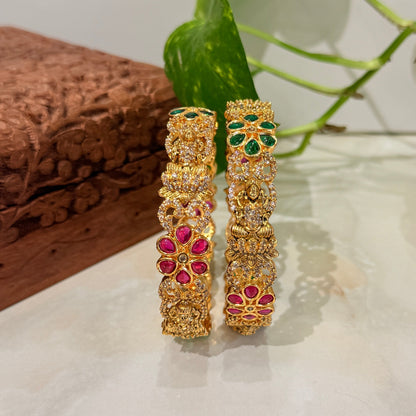 Premium Lakshmi Bangle With Floral Stone