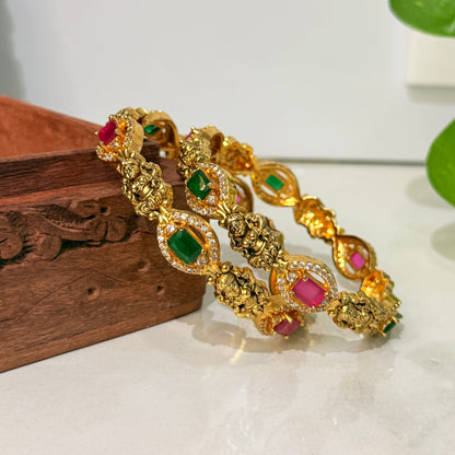 Lakshmi Bangle With Rectangle Stone