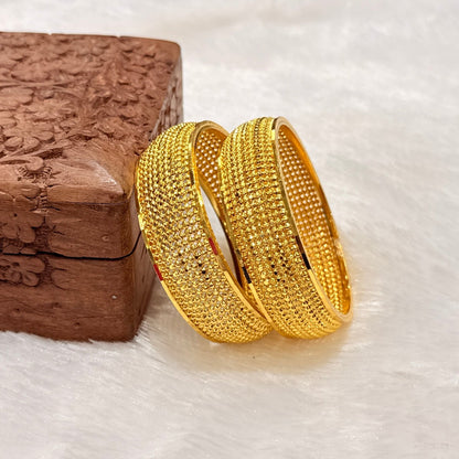 Rani Golden Broad Bangle