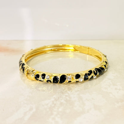 Tara Enamel Meenakari Kada - Black