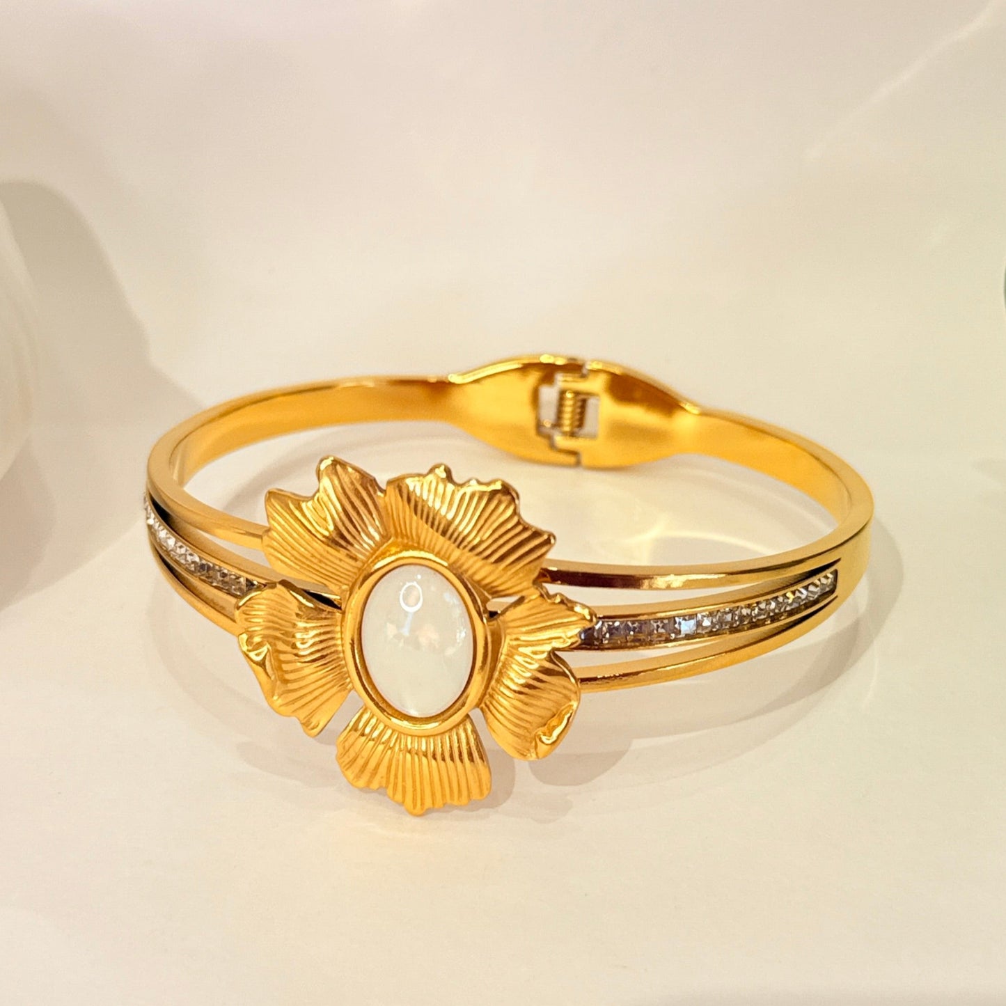 Opal Kada With Diamond - Anti Tarnish