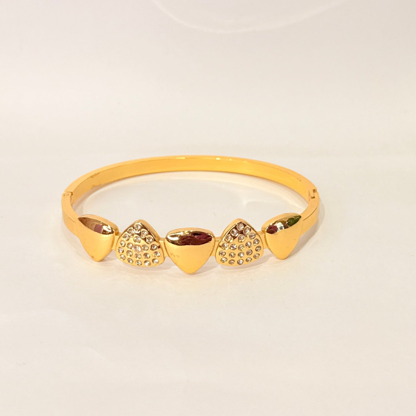 Triangle With Diamond Anti Tarnish Bracelet