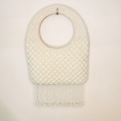 White Beaded Bag
