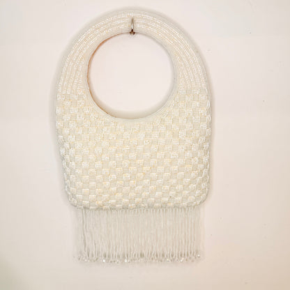 White Beaded Bag