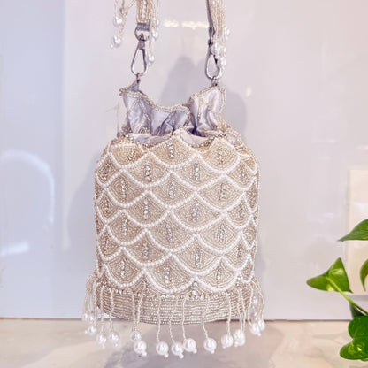 Snow Tassel Potli Bag