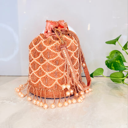 Kesariya Tassel Potli Bag