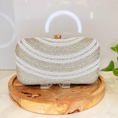 Zerina Silver Clutch