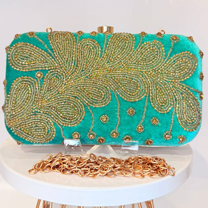 Zerina Clutch - Sea Green