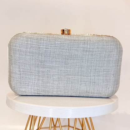 Ishya Silver Tassel Clutch