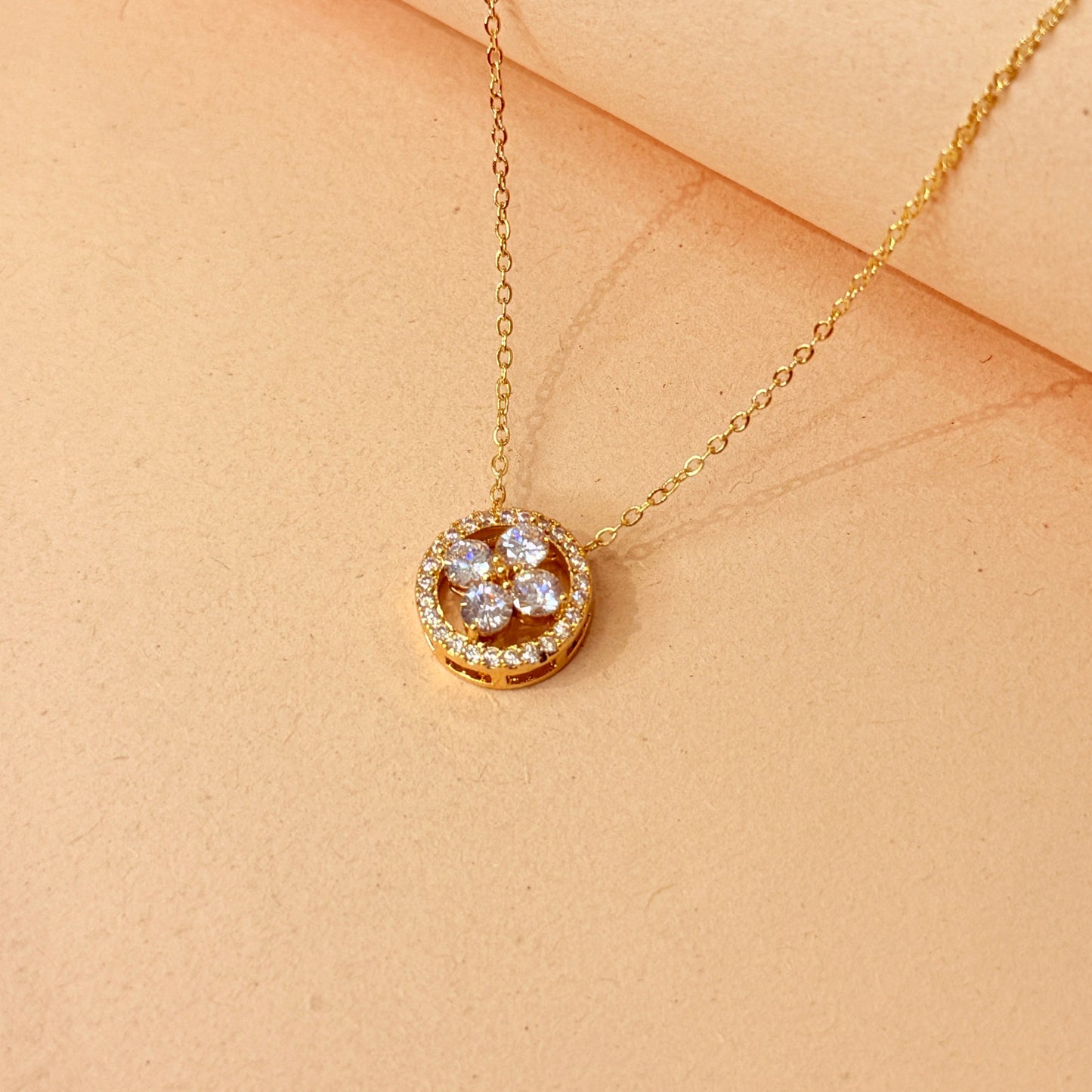 Floral Loop Pendant Necklace