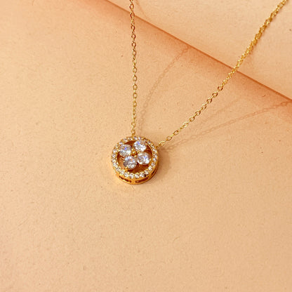 Floral Loop Pendant Necklace
