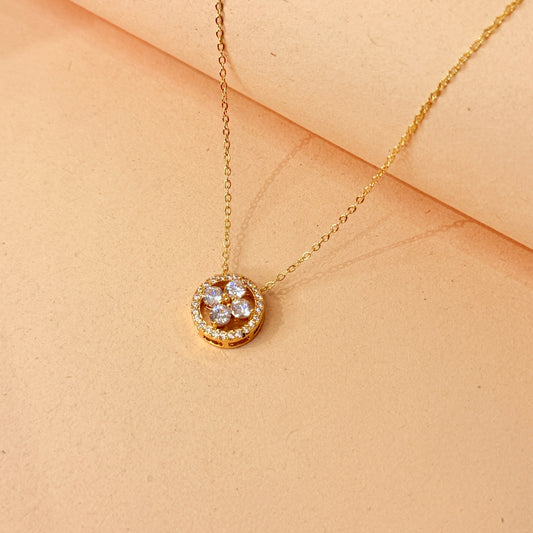 Floral Loop Pendant Necklace