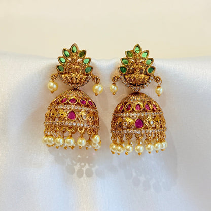 AD Laxmi Jhumka - Multicolor