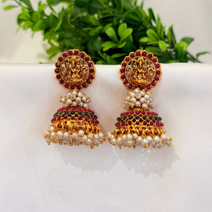 Lakshmi Matte Pearl Jhumka