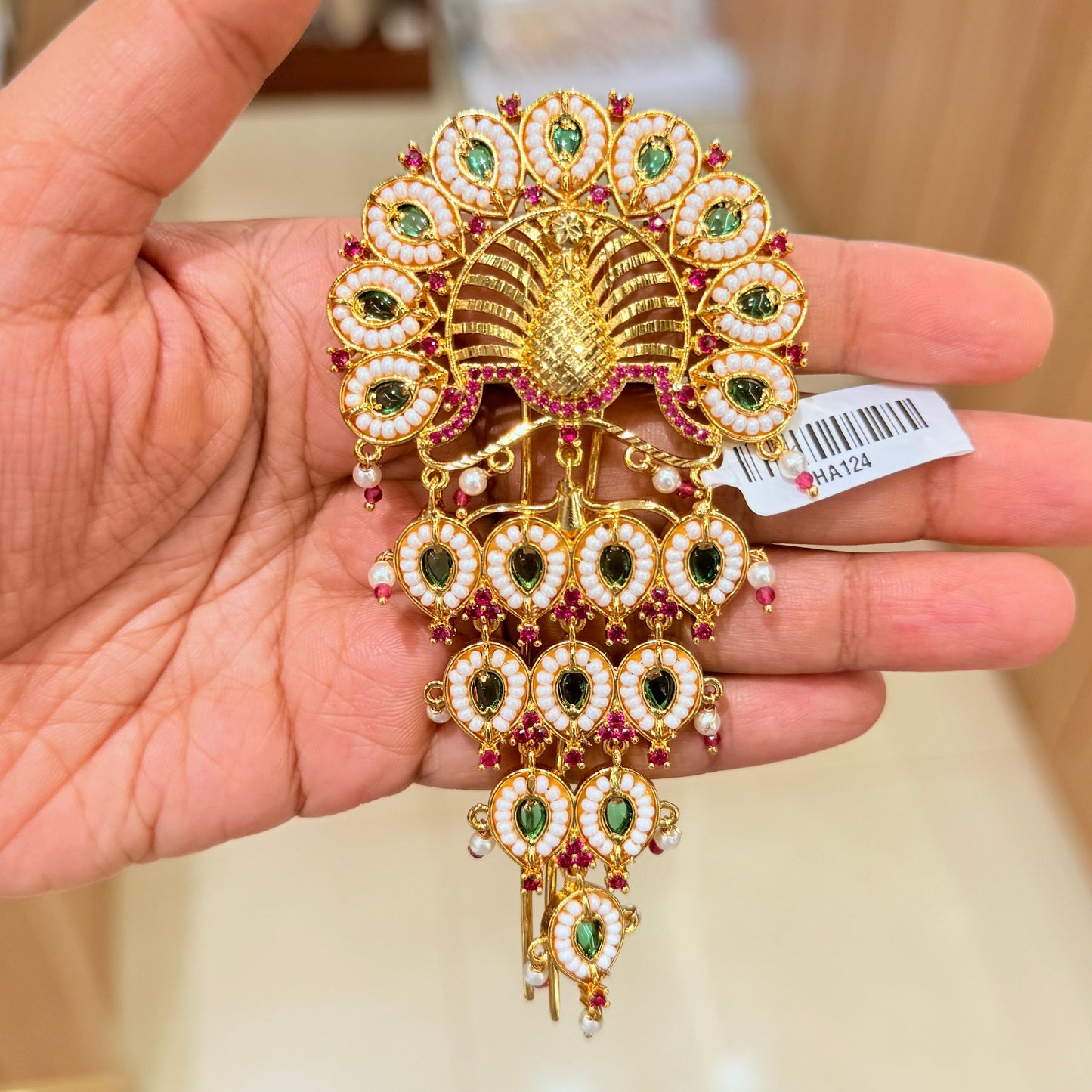 Hair Brooch with Pearls HA124
