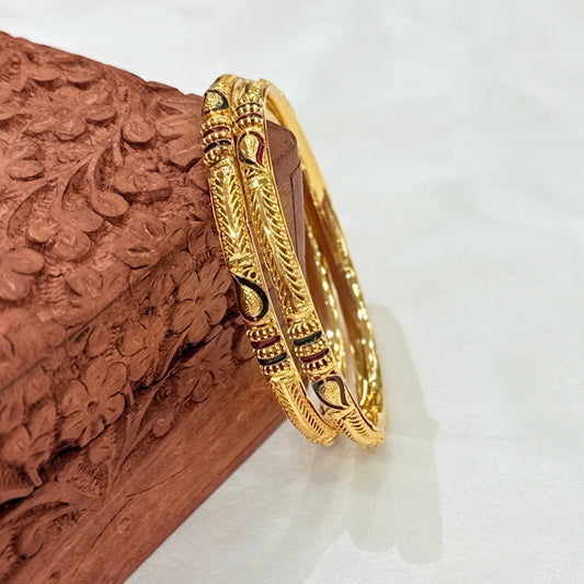Aditi Meenakari Golden Bangle