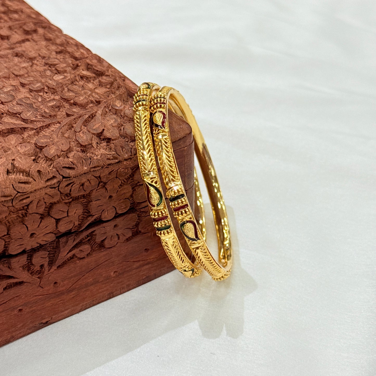 Aditi Meenakari Golden Bangle