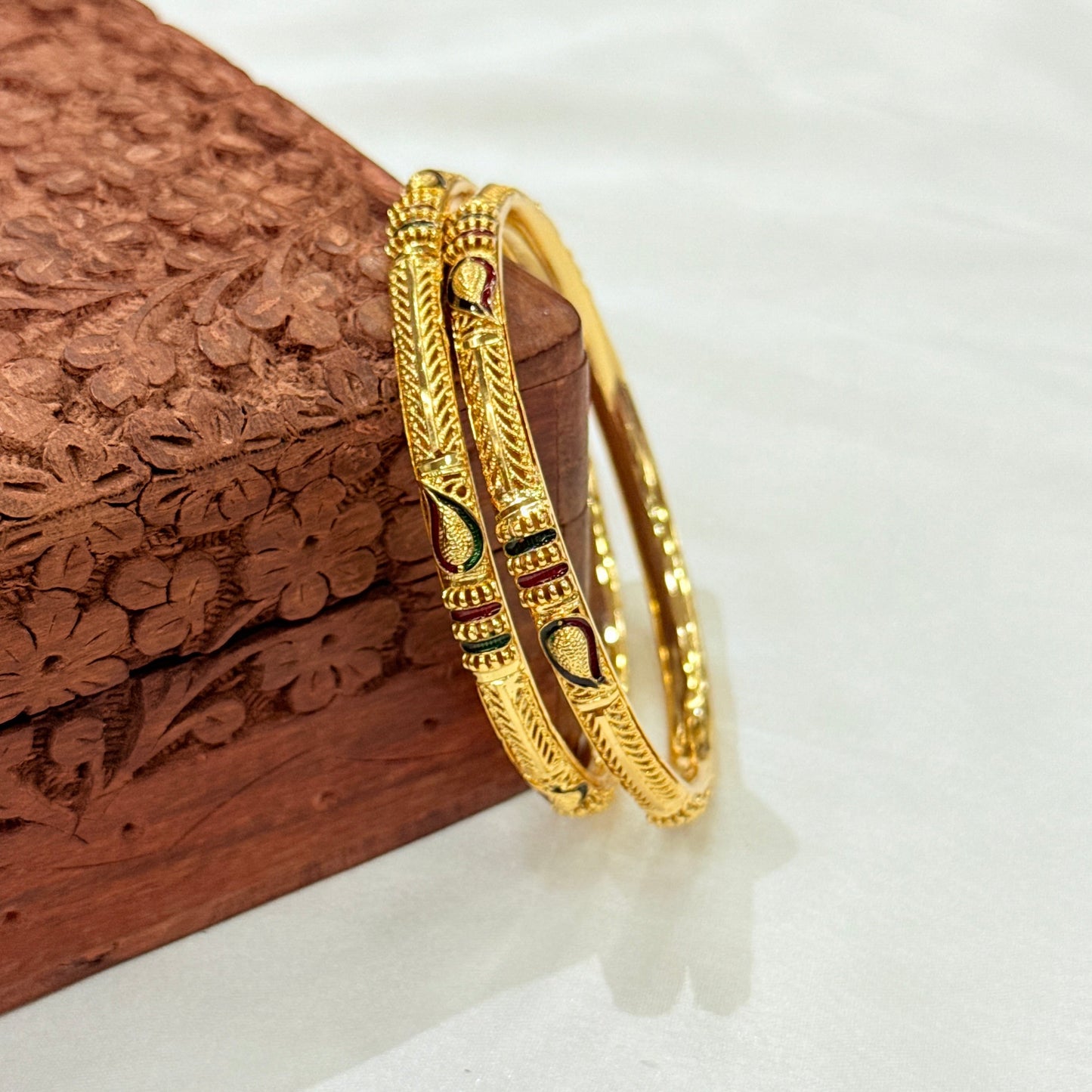 Aditi Meenakari Golden Bangle
