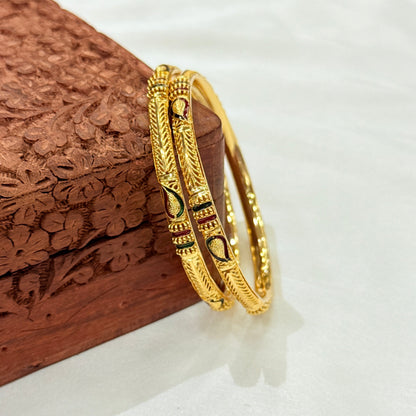 Aditi Meenakari Golden Bangle