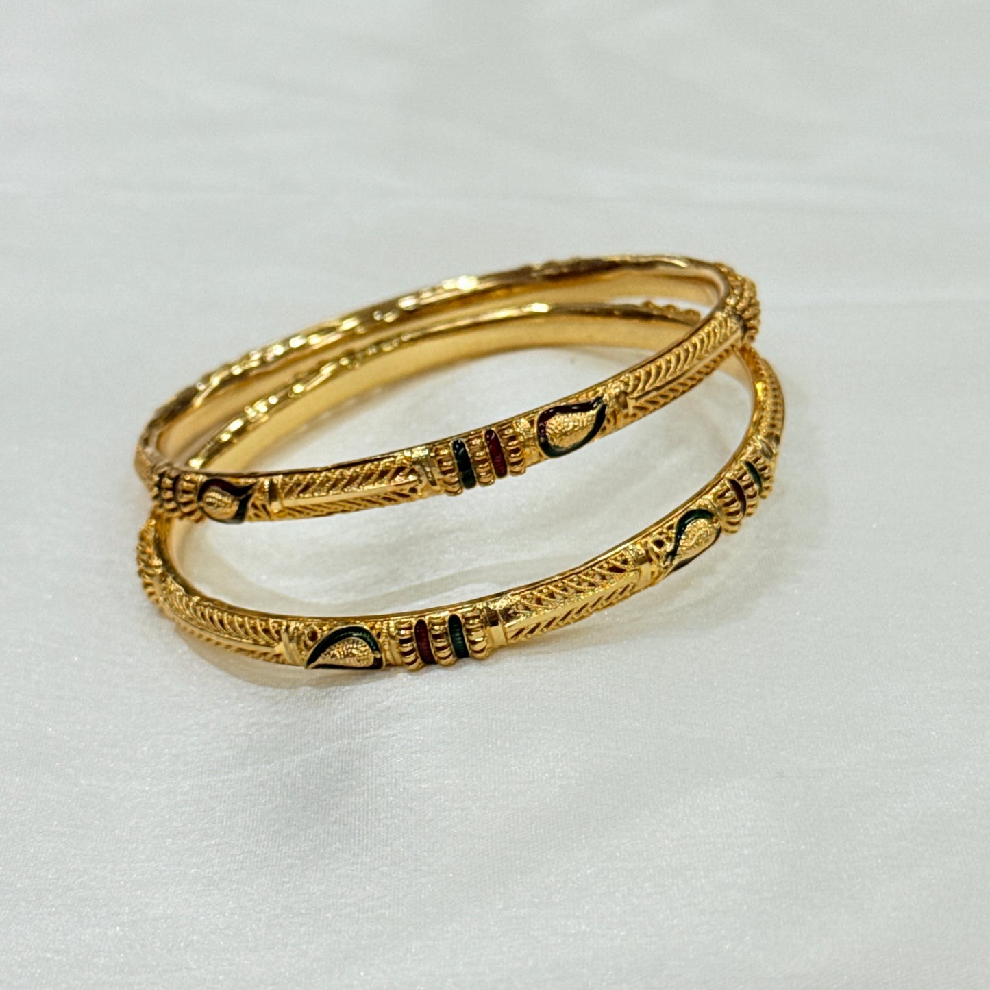 Aditi Meenakari Golden Bangle