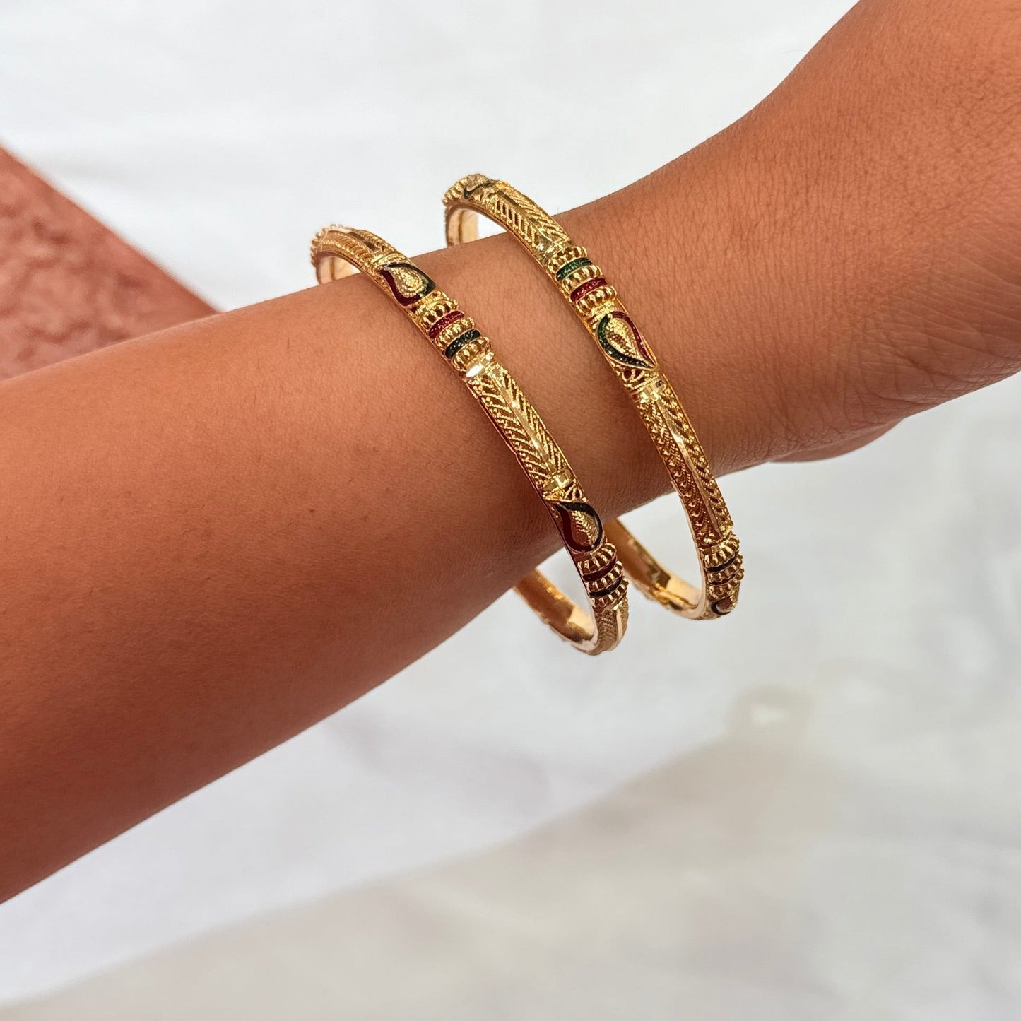 Aditi Meenakari Golden Bangle