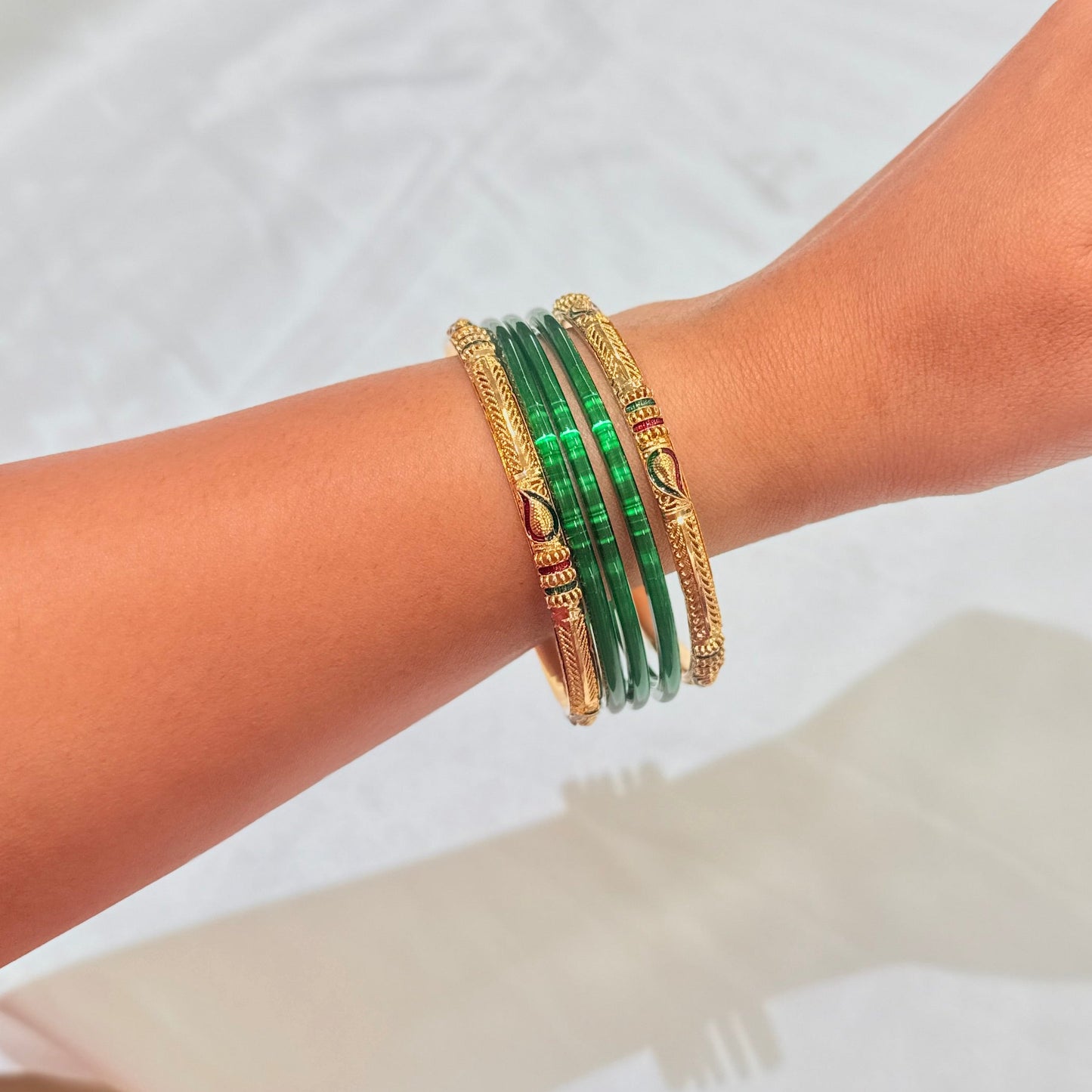 Aditi Meenakari Golden Bangle
