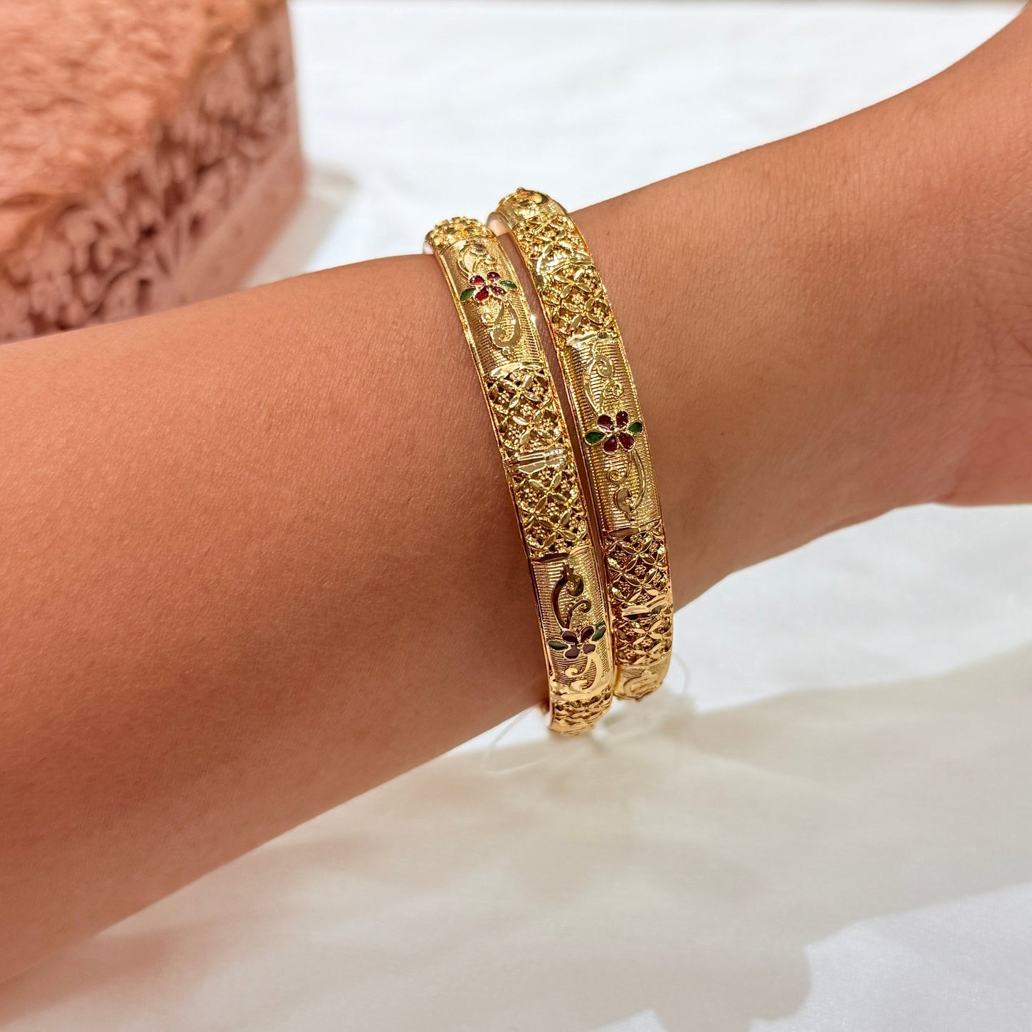Jyoti Meenakari Golden Bangle