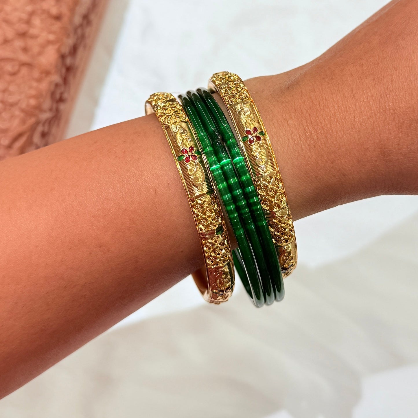 Jyoti Meenakari Golden Bangle