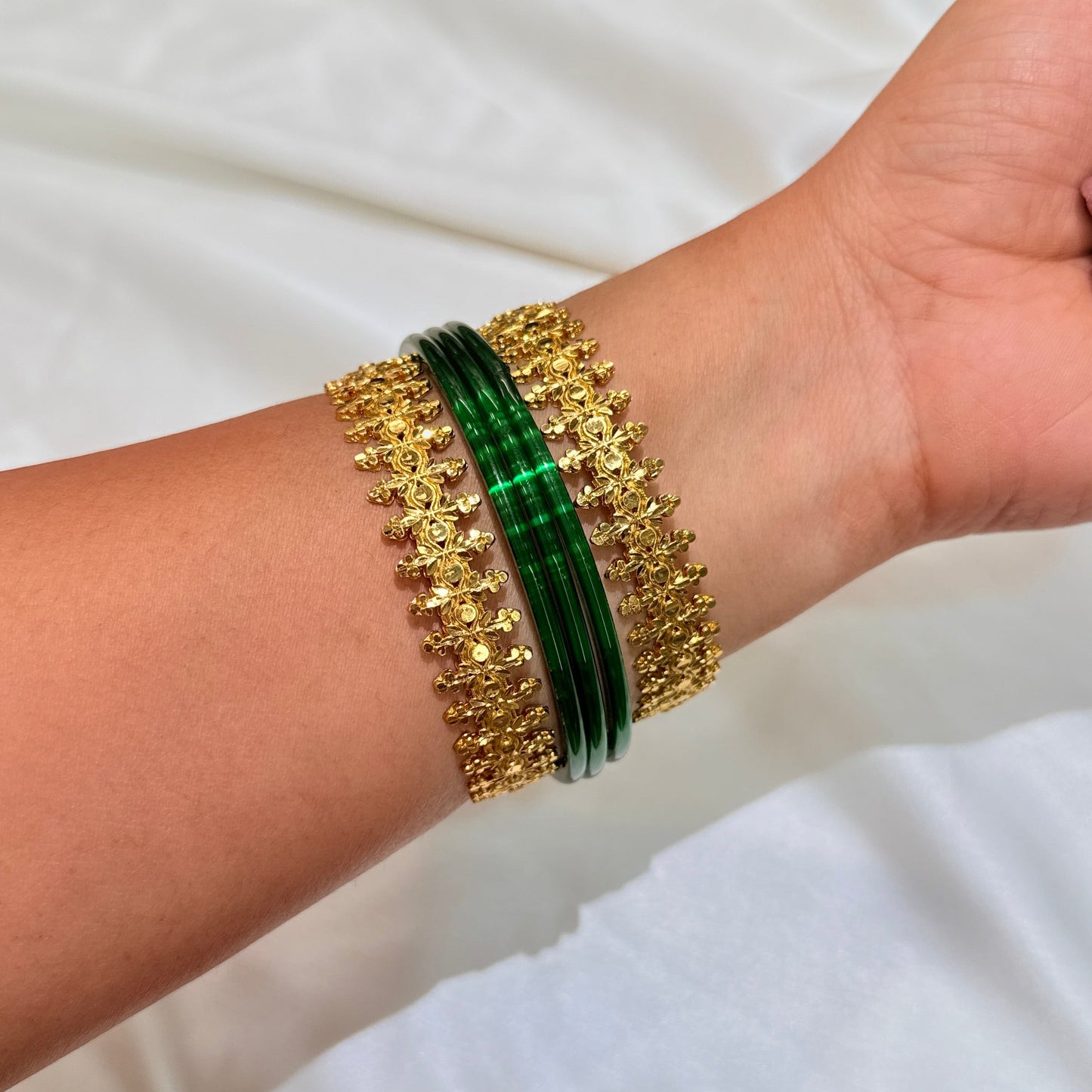 Vedika Golden Pichodi Bangle - GB452
