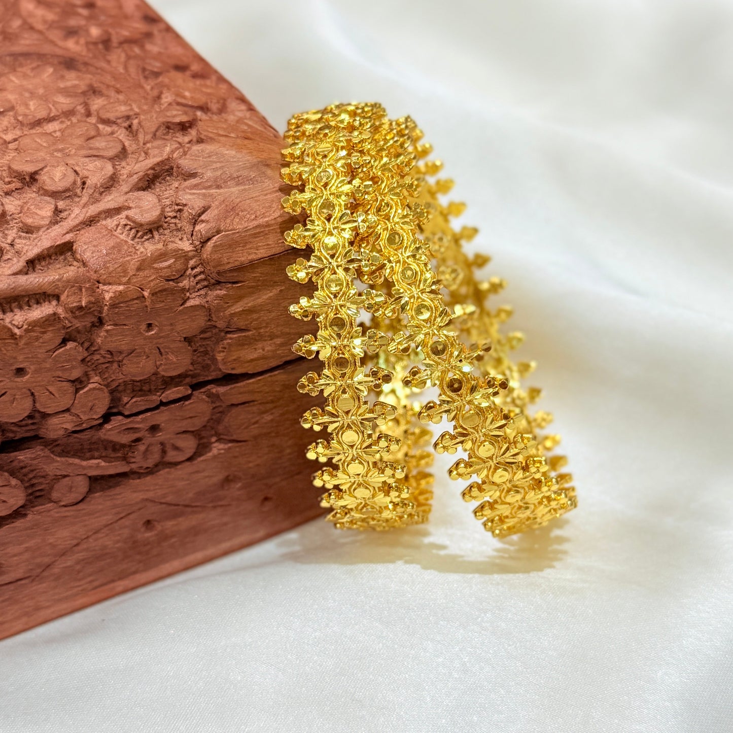 Vedika Golden Pichodi Bangle - GB452