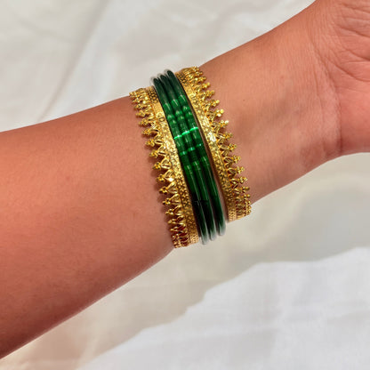 Rudhvika Golden Pichodi Bangle GB455