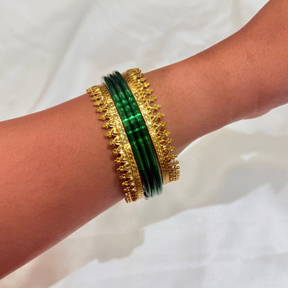 Rudhvika Golden Pichodi Bangle GB455